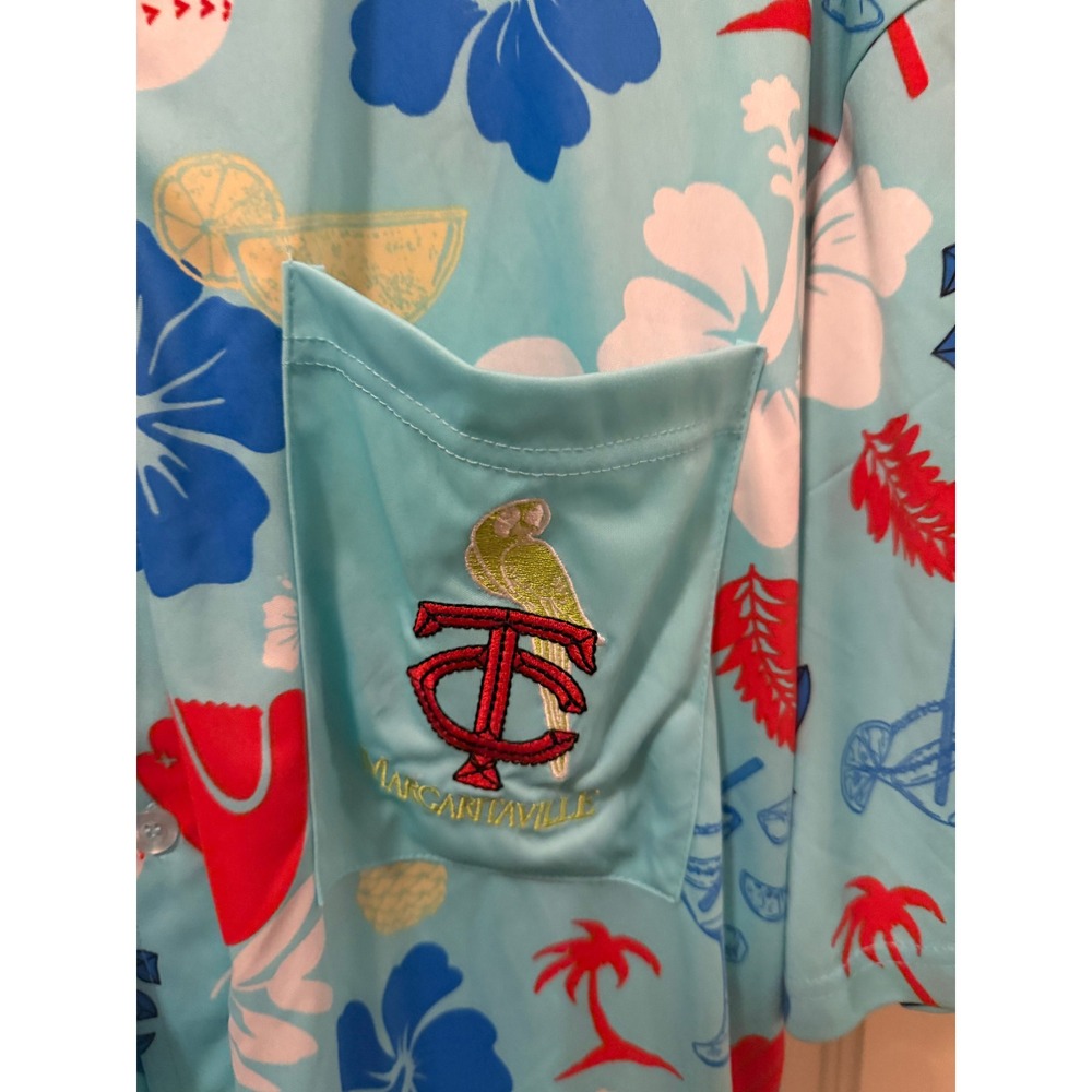 Minnesota Twins Margaritaville Hawaiian Shirt Blue Tropical Baseball Mens Large - Picture 4 of 4